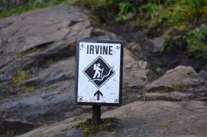 Irvine Trail marker